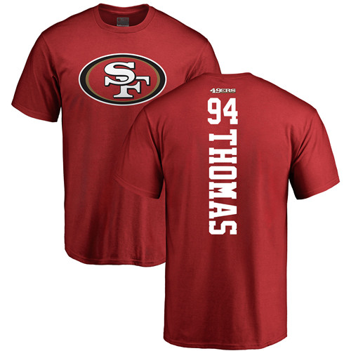 Men San Francisco 49ers Red Solomon Thomas Backer #94 NFL T Shirt